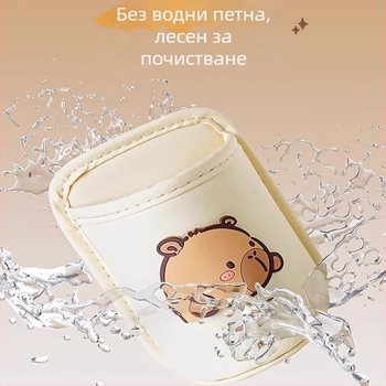 Кожен държач за чаша с клип за електрически скутер, без обработка