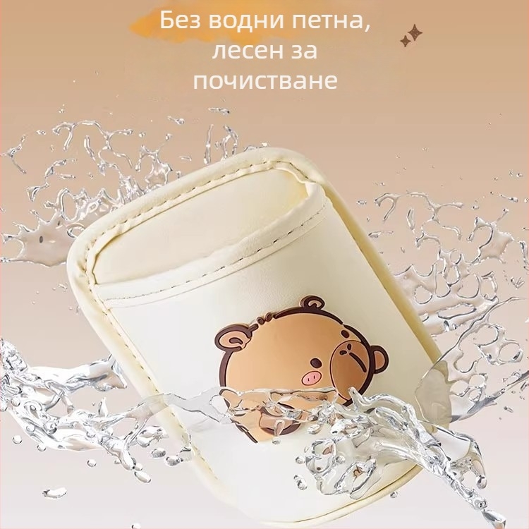 Кожен държач за чаша с клип за електрически скутер, без обработка