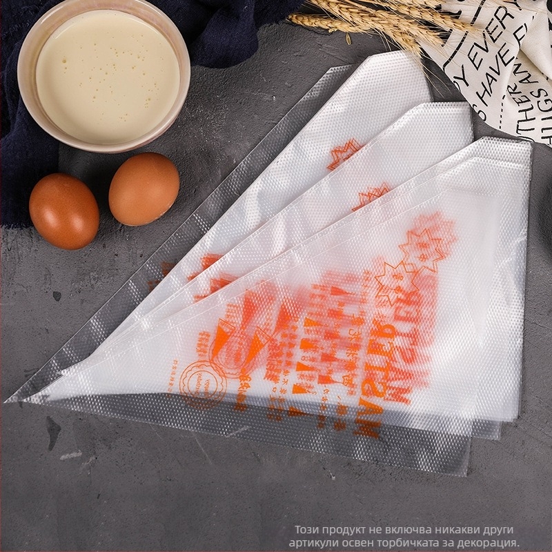 Комплект пош за украса: 50 пластмасови накрайника за крем за торти — Polyester, категория торбички за украса, стил 3 жици