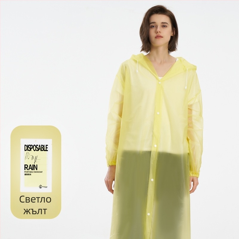 PEVA еднократен дъждобран-понче за възрастни, стандартна дебелина, карикатурен стил