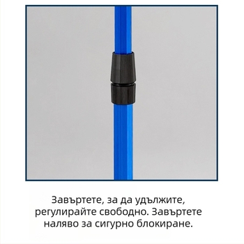 Риболовна мрежа от алуминиева сплав и силиконово мрежово платно, разтегателна, товаропоносимост 10 кг