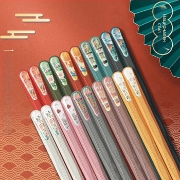 Клечки за хранене, 10 двойки, модерен минималистичен стил, флорални мотиви, за възрастни, за домашна употреба