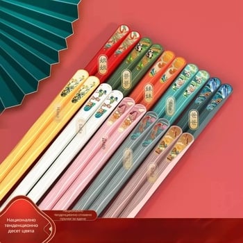 Клечки за хранене, 10 двойки, модерен минималистичен стил, флорални мотиви, за възрастни, за домашна употреба