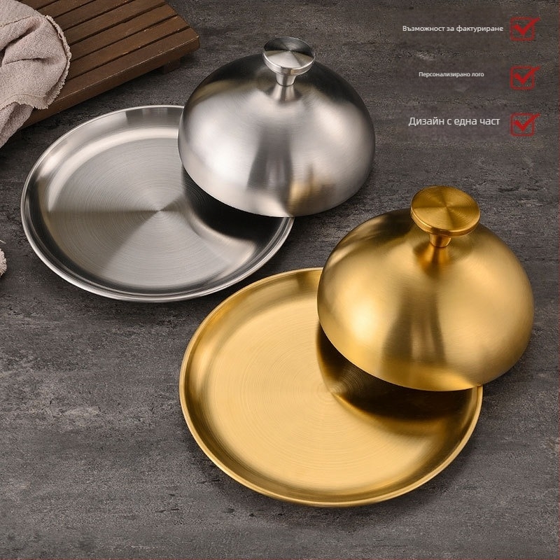 Капак от неръждаема стомана за говежди стекове, кръгъл повдигнат капак за тенджера, модел YX9112, марка Yuxiang