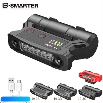 LED челна лампа с клип за шапка за нощен риболов, 10W, вградена презареждаема батерия, обхват 100-200 м