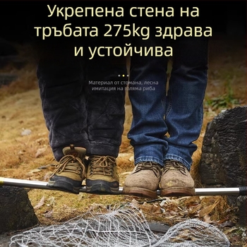 Неръждаема стомана ултра твърд телескопичен прът за риболовна мрежа с глава на мрежата DSHAJDI02