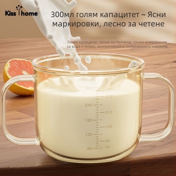 Детска чаша за мляко с сламка, удароустойчива учебна чаша за директно пиене, за 1+ години, PP