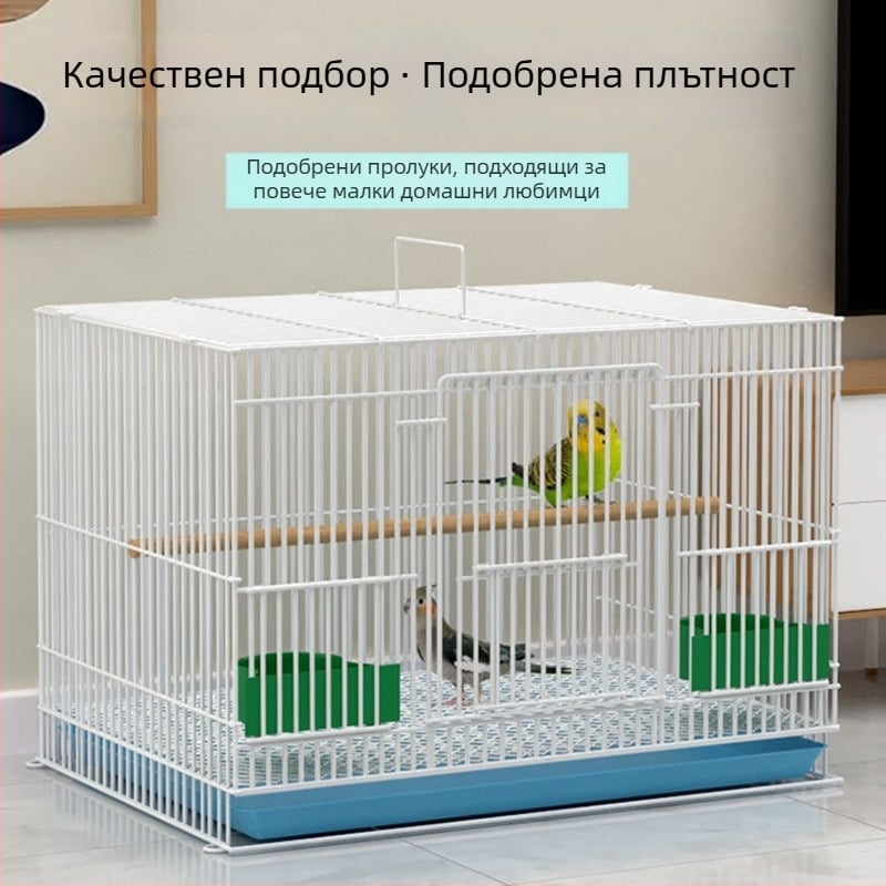 Метална клетка за птици с декорация от копринени цветя | модел KIP26156515