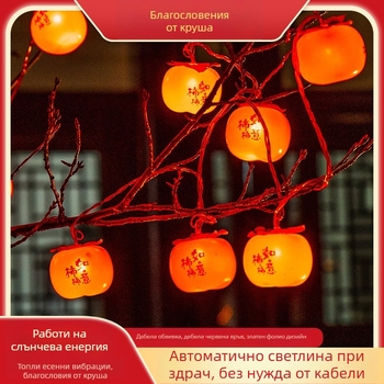 Соларен фенер от персимон с IP65, 3.6W, дистанционно или клавишно управление, слънчево захранване DC, CE сертифициран