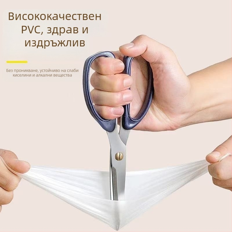 Еднократни PVC защитни ръкавици, маслоустойчиви, прозрачни, дебелина 0.08 мм