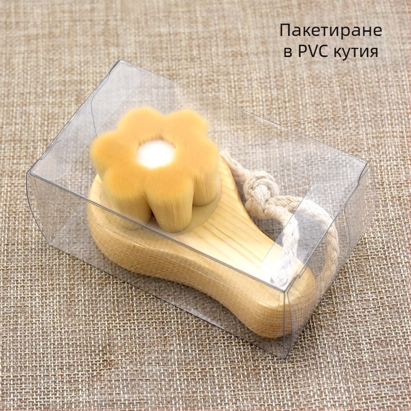 Четка за почистване на лице с конкавна форма като сливово цветче, не електрическа, дълбоко почистване, меки влакна