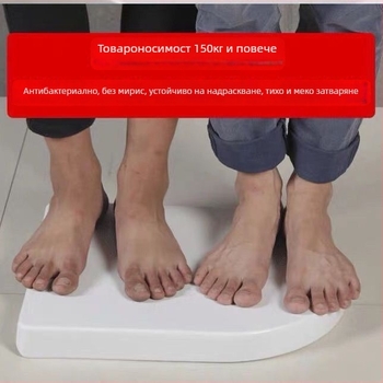 Капак за тоалетна квадратен, удебелен и издръжлив, подплатен, регулируемо монтиране на дупки 10–18 мм, материал: уреа-формалдехидна смола