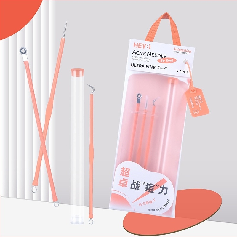 Mary'an Двуглавен комплект игли за акне за почистване на порите и извличане на черни точки — 5-годишен срок на годност