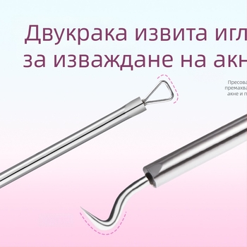 Idealful Игла за акне – козметичен инструмент за лице, неръждаема стомана, опаковка 144, за обща употреба
