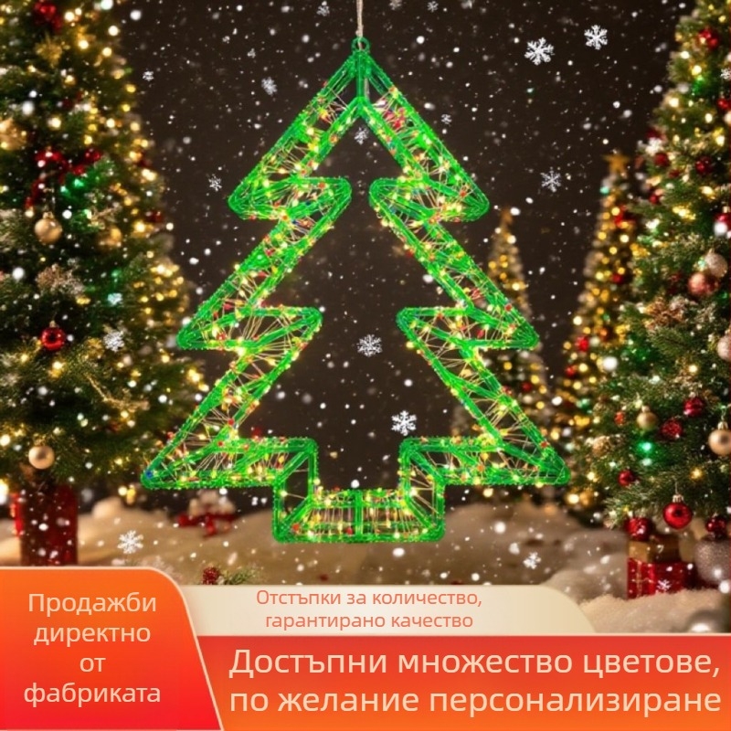 LED медна тел светлинна нишка за външна употреба, елха-образна, 1200 мощност, 220V DC, IP44, бутонно управление