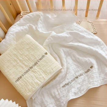 Бебешка шестслойна марлева кърпа за баня, 100% памук, 300–499 g, за новородени и деца до 3 години, подходяща за всички сезони