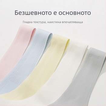 Безшевен потник-бюстгальтер за момичета в пубертета — найлонова материя (70-80%), пълни чашки с ултра тънки форми, фиксирани двойни презрамки, подплата от спандекс, марка Little Singers