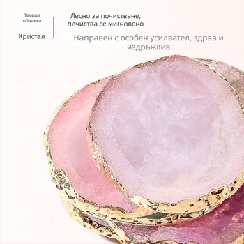 Панел за показване на готови нокти - Агатов подложка, цветно боядисване, кристално-мраморен модел, 1 бр., Материал: Друг
