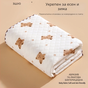 Памучна пелена за новородено за завиване с лек попъл, за пролет и есен, до 0.5 кг, код попълване 23424524183