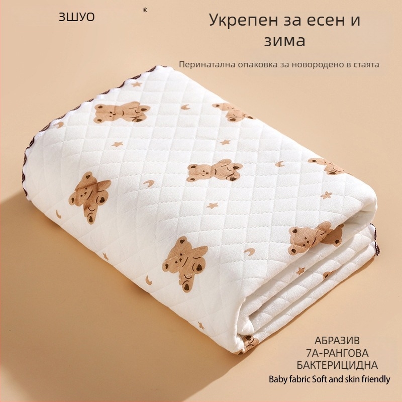 Памучна пелена за новородено за завиване с лек попъл, за пролет и есен, до 0.5 кг, код попълване 23424524183