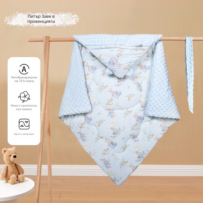 Пелена за завиване за новородени, дебела и ветроустойчива, тегло 0.55–1.0 кг, за пролет и есен