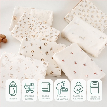Памучна обвивка за новородено, антибактериална, клас А сигурност, всесезонна употреба, марка Xxbabying