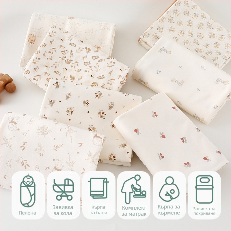 Памучна обвивка за новородено, антибактериална, клас А сигурност, всесезонна употреба, марка Xxbabying