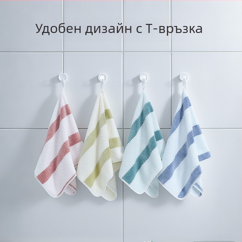 Кърпа с ананасова шарка на райета, удебелена, без памук, обшита, от суперфин влакна, 150D, тегло 80–100 g, кърпа за лице и за изсушаване на коса