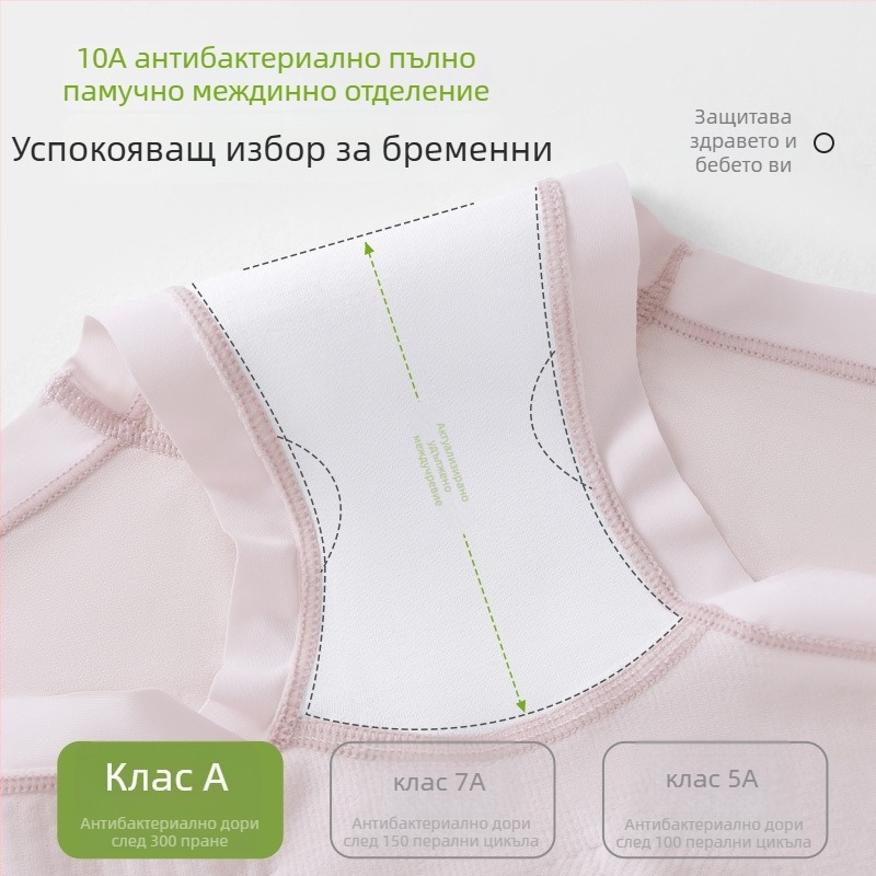Бременни дамски бельо с висока талия, безшевно, основна тъкан: найлон, подплата: памук