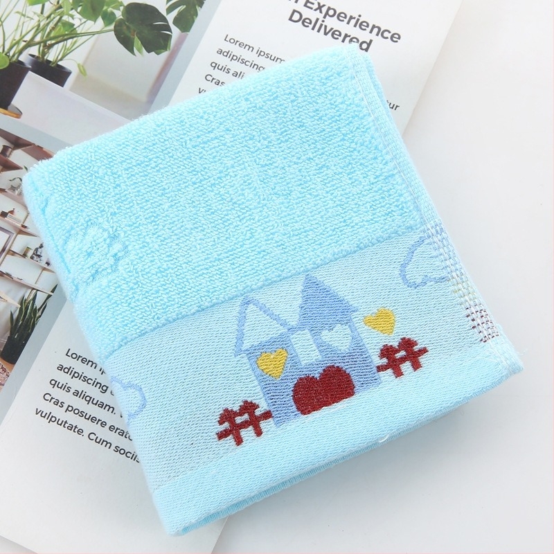 Памучна детска лицева кърпа, джакардова тъкан, 32s прежда, 50–80 г, персонализирано бродиране