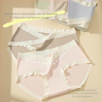 Бельо за бременни, антибактериално, дишащо, ниска талия, плат регенерирана целулозна фибра