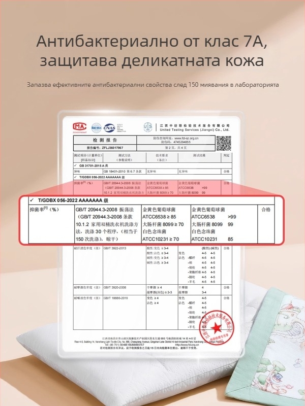 Joyncleon Jingqi All-Season Детска възглавничка за всички сезони – чист памук, безопасност клас А, подходяща за бебета и малки деца, лято 2025