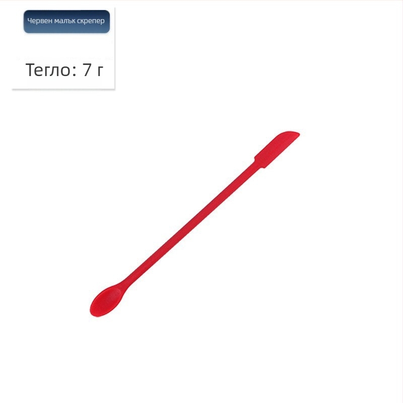 Комплект мини силиконови шпатули за печене с остри върхове, включва шпатула за бутилки и лъжичка за конфитюр, 3 части — силикон, Kenna, 2018