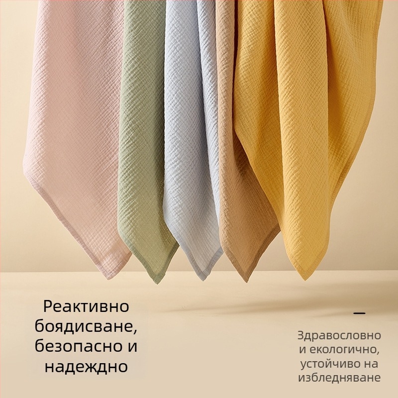 Бебешка двойнослойна марля кърпа, чист памук, тегло 100-200 g, за всички сезони, персонализирана обработка
