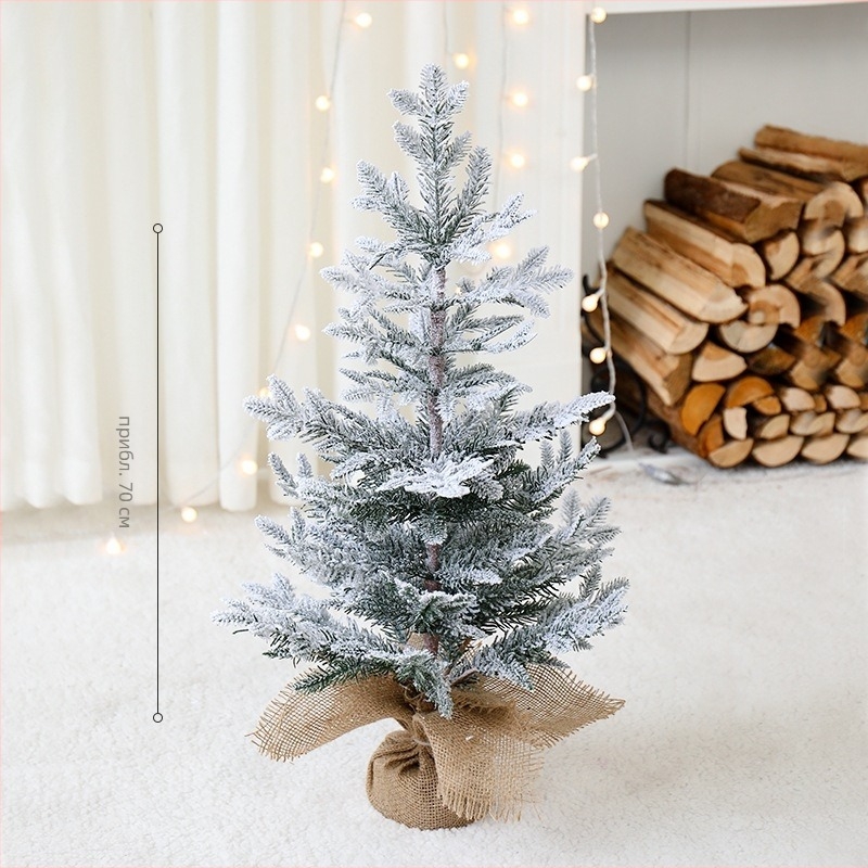 Десктопна коледна елка със снежни акценти, борова текстура, декоративен акцент, Yue Xiaoyi, модел SD=XSXH-E, за подова употреба