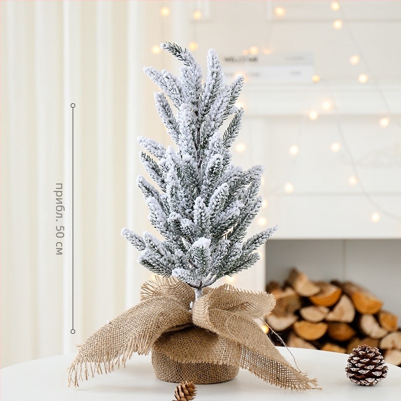 Десктопна коледна елка със снежни акценти, борова текстура, декоративен акцент, Yue Xiaoyi, модел SD=XSXH-E, за подова употреба