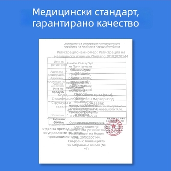 Термометър – медицински клас, голям дисплей, стъклен корпус, Sanshan, опаковка 1 кутия