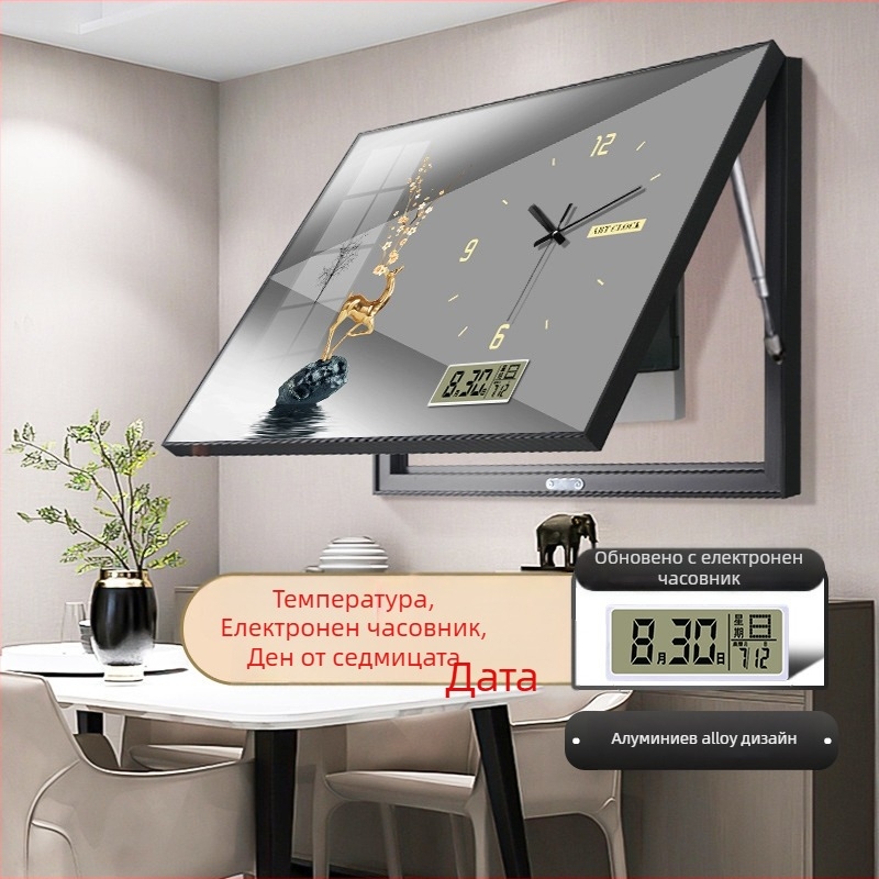 Декоративна картина за електромерна кутия абстрактен дизайн рамкирана алуминиева сплавна рамка платно с маслена основа кристално порцеланова картина