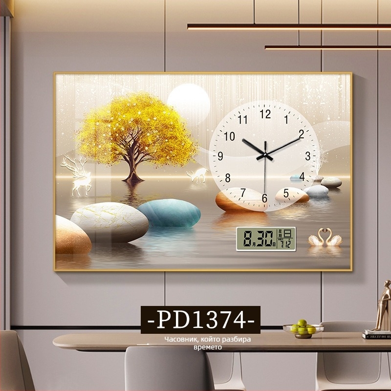 Декоративна картина за електромерна кутия абстрактен дизайн рамкирана алуминиева сплавна рамка платно с маслена основа кристално порцеланова картина