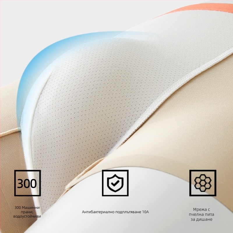 Мъжки памучни боксерки, дишащи и антибактериални, 95% памук, средна талия, безшевни