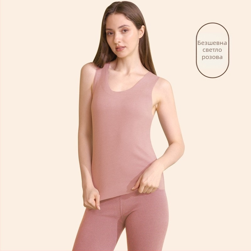 Топла базова жилетка за мъже; подплата от флис, безшевна, трислоен полиестер.