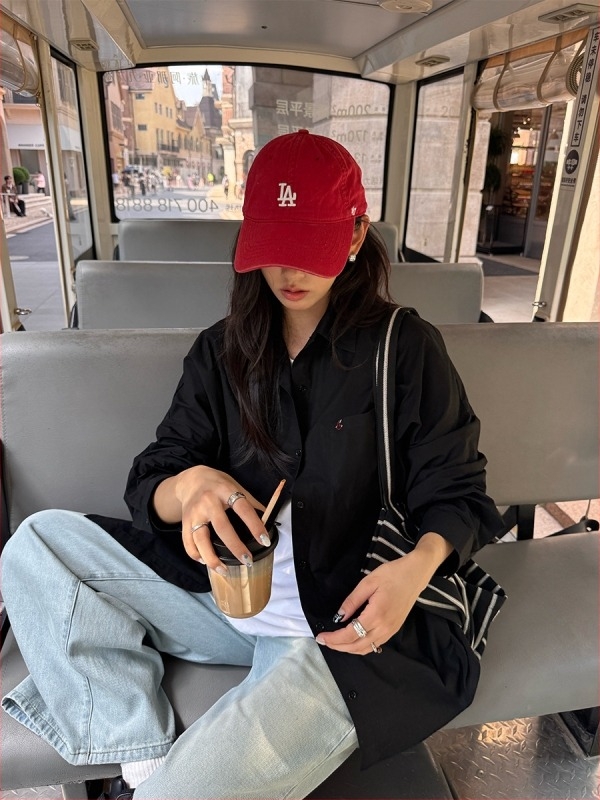 Риза - корейски ежедневен стил, дълги ръкави, Turn-Down яка, 95%+ памук