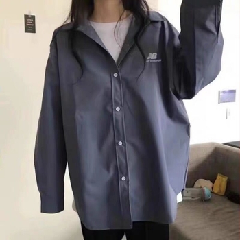 Двупартиен комплект: риза и пола, дълги ръкави, яка тип риза, японско/корейски ежедневен стил, полиестрова смес с бродерия, есен 2024