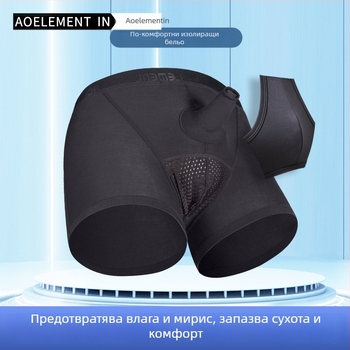 Мъжки боксерки, дишащи, тъкан от регенерирана целулоза, средна талия