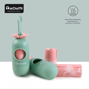 TAIDAMI Рол-тип преносим диспенсър за торбички за кучета (EPI+HDPE; Конвенционална дебелина; Артикул 4589830022278)
