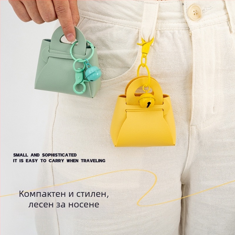 Диспенсър за торбички за домашни любимци с непрекъснат ролков дизайн, PU материал, марка Holy Truth, преносим, тип закачване