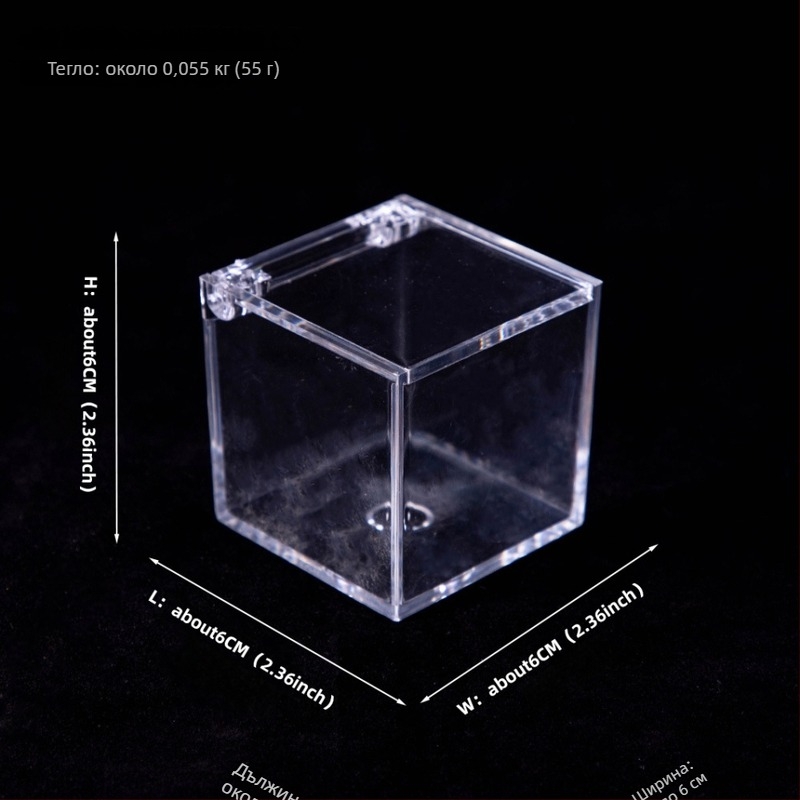 Мъхест микро ландшафт террариум в акрилна мини DIY кутия за бюро — модел Square Box Micro Landscape, марка Levana