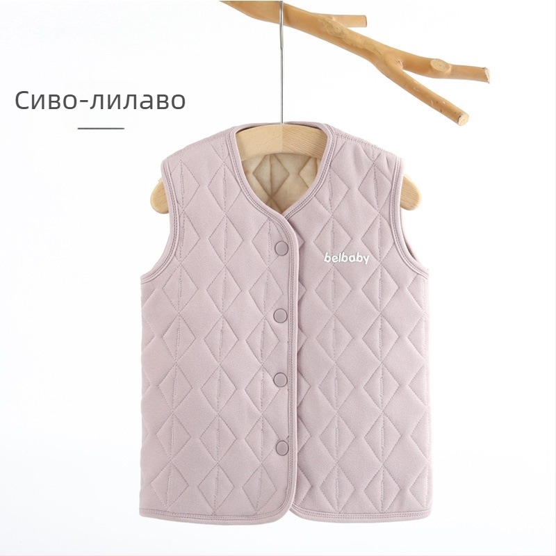 Детски вътрешен набор от палто с полиестерен пълнеж за есен и зима, дебел, топъл, 93% полиестер, флийс обработка