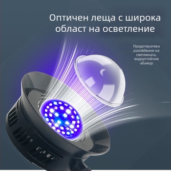 Лампа за морски аквариум - пластмасов корпус, 30W, 0,55 кг, произведено в Zhongshan