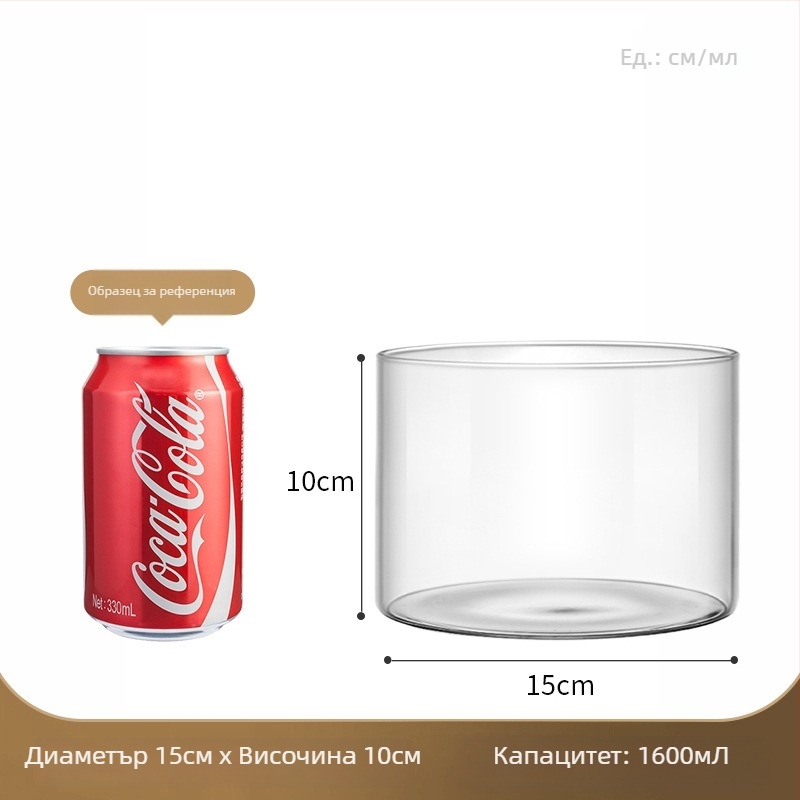 Прозрачна стъклена ваза за микро ландшафт, цилиндричен дизайн, боросиликатно стъкло, обработка и персонализация: Да, Thick Glass